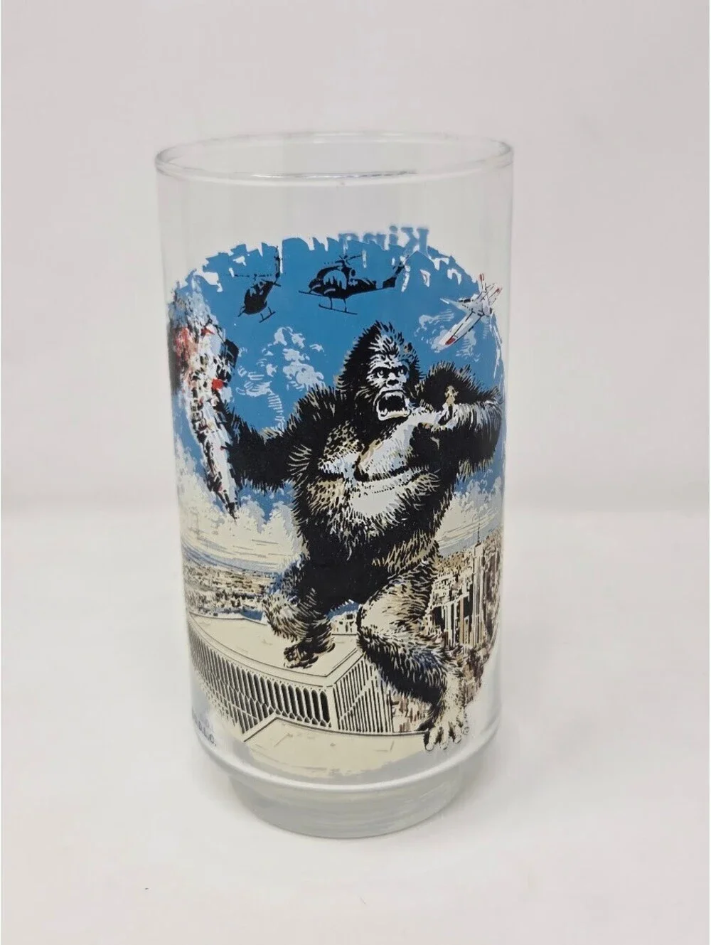 1976 King Kong Limited Edition Coca Cola Glass Twin Trade Towers Movie Promo